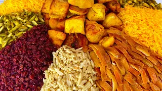 How to Make The MOST Extravagant Rice Dish | Persian Jeweled Rice Recipe | Morasa Polo (مرصع پلو)