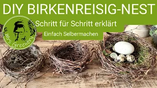 DIY Birkenreisig Nest: einfach selbermachen!