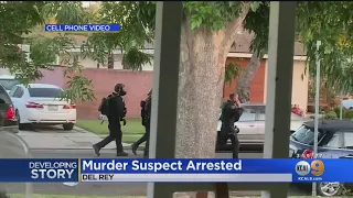 Murder Suspect Captured After Breaking Into Del Rey Home Following Shootout, Wild Pursuit