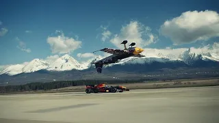 Coulthard-driven Red Bull F1 car takes on inverted race plane
