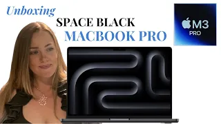NEW MacBook Pro M3 Pro Chip in Space Black Unboxing and First Impressions! Late 2023 🖤💻