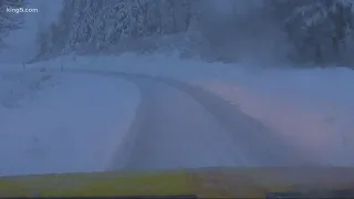 A look at snowy conditions on Snoqualmie Pass