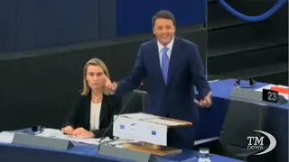 Matteo Renzi al Parlamento Europeo - luglio 2014