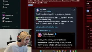 xQc reacts to Twitch allowing Creators to reacts to Other Banned Streamers