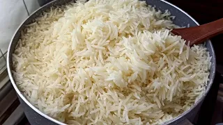 White basmati rice, sprinkle each grain separately from the other