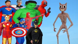 Superheroes VS Horror Cat - Funny Green