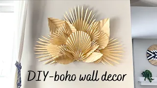 Boho chic wall decor| DIY | Paper leaves | Quarantine fun