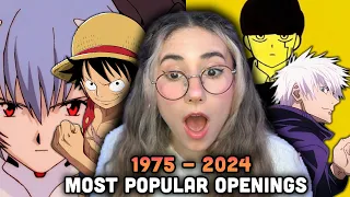 The Most Popular Anime Opening of Each Year (1975-2024) - MUSICIAN REACTION
