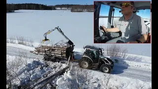 VALTRA G135 HITECH JA KESLA METSÄPAKETTI - Puunmättöä niin, että pankot tärisee