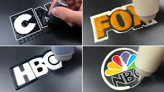 American TV Channel Logo Pancake Art - Cartoon Network, NBC, FOX, HBO