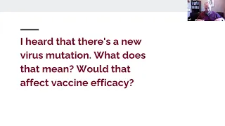 COVID-19 Vaccine Q&A: Scientific Updates