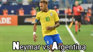 Neymar vs Argentina  (16/10/2018) HD 720p