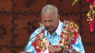 Fijian Prime Minister Voreqe Bainimarama, ground breaking ceremony for Albert Park Re-development