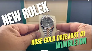 Rolex DateJust 41 Wimbledon Rose Gold Ref 126331 (Another One)