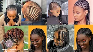 INVISIBLE  CORNROWS BRAIDS HAIRSTYLES FOR 2024: ELEVATE YOUR HAIR GAME WITH TRENDY TRESSES #021