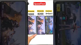 Dimensity 9000 vs 8200 vs Snapdragon 8+Gen1 SpeedTest