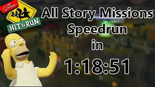 The Simpsons: Hit & Run All Story Missions Speedrun in 1:18:51