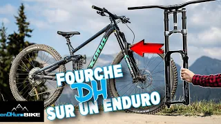 Mettre une fourche de DH sur un VTT Enduro : ça fait quoi ?