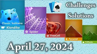 Microsoft Solitaire Collection: April 27, 2024