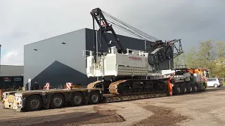 Loding the P Feenstra HSC1000A3 Crowling Crane for Transport