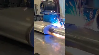 Mig welding my exhaust for my 71 Pontiac Lemans! #shorts #welding #migwelding #cars #shorts #welder
