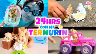 24 Horas Cuidando a Un Ternurín y a Su Bebé 🐰 🍼 Lo llevé al Parque, Piscina, Starbucks y Un Picnic☀️