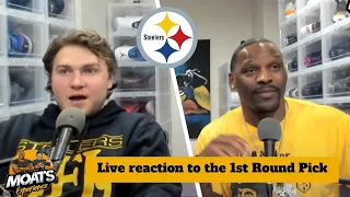 Live Reaction To The Pittsburgh Steelers Drafting Troy Fautanu In Round 1!