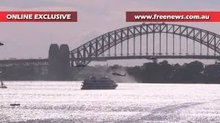 Blackhawk helicopters conduct training exercise over Sydney