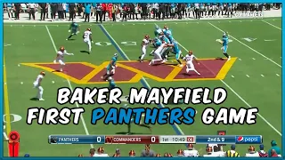 Baker Mayfield's first game as a Carolina Panther (Commanders vs Panthers Preseason Highlights)