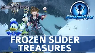 Kingdom Hearts 3 - Frozen Slider Minigame All 10 Treasure Locations (Orichalcum+)