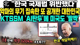 북 “한국 국제법 위반했다”악마의 무기 집속탄 또 공개한 대한민국KTSSM 'AI탄두'에 미국도 '팔짝’(1분만에 직경 120km 내 초토화)