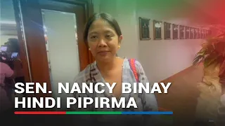 Sen. Nancy Binay hindi haharangin ang contempt charge kay Quiboloy | ABS-CBN News