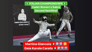 Italian Championships 2022 CWS - L4 - Martina Giancola v Gaia Karola Carafa