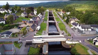 Caledonian Canal Locks in Action - Watching Boats Go Through - Fort Augustus, Loch Ness, Scotland