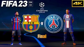 FIFA 23 | BARCELONA vs. PSG | Ft. Leo Messi, | UEFA Champions League Final | PS5 4K