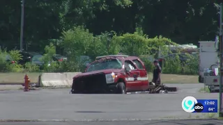 Syracuse Rescue vehicle stolen and crashed Friday morning