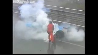 A Huge Accident - Giancarlo Fisichella Crashes Into Shinji Nakano (1998 Belgian GP)