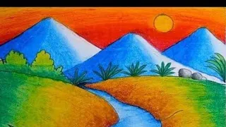 easy drawing ||mountain drawing for kids ||Subscribe to my channel