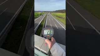 Testing velocity speed radar on German autobahn #shorts #cars #fyp