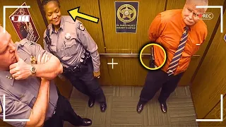 This Cop Thought They Were Alone In Elevator Doesnt Know Hidden Camera Is Recording His