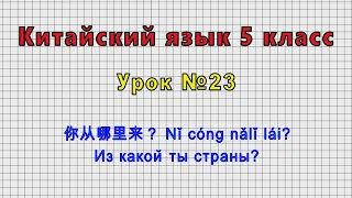 Китайский язык 5 класс (Урок№23 - 你从哪里来？ Nǐ cóng nǎlǐ lái? Из какой ты страны?)