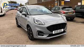 Ford Puma ST-Line X 5 Door 1.0L 155PS 6 Speed in Grey Matter at Paynes of HInckley (KX21UCL)