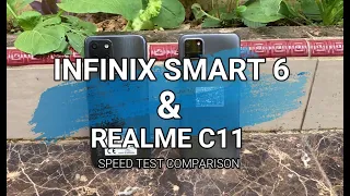 Realme C11 Vs Infinix Smart 6 Speed Test Comparison /Test Camera