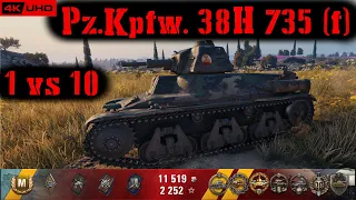 World of Tanks Pz.Kpfw. 38H 735 (f) Replay - 9 Kills 1K DMG(Patch 1.5.0)