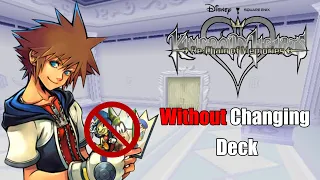 Can you beat Kingdom Hearts Re: Chain of Memories without changing the deck?