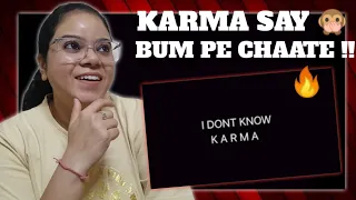 KARMA - I DONT KNOW FREESTYLE Reaction | Madhu Filmi Tadhka |