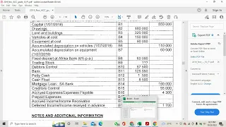 Grade 10 Accounting Balance Sheet... Past Paper.