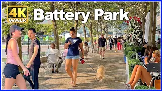 【4K】WALK Battery Park City NEW YORK USA vlog NY 4k video