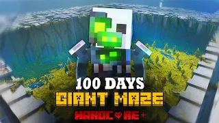 100 DAYS INSIDE A GIANT MAZE IN MINECRAFT!