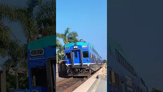 Coaster 2301 arrives into Carlsbad Village with a shave and a haircut and my new camera